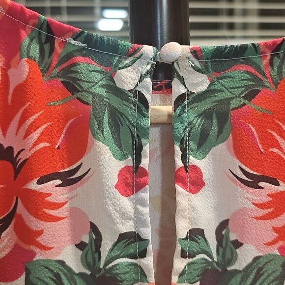 Umgee Mixed Print Crochet Ruffle Long Sleeve Dress Size Small - Picture 7 of 12